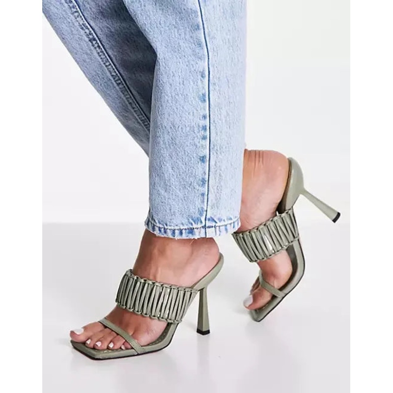 Asos Design Women’s Mint Green Niamh Toe Loop Heeled Sandals |Asos Design In Lebanon