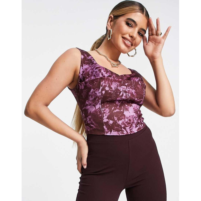 Asos Design Women’s Purple Corset Top ANF2588