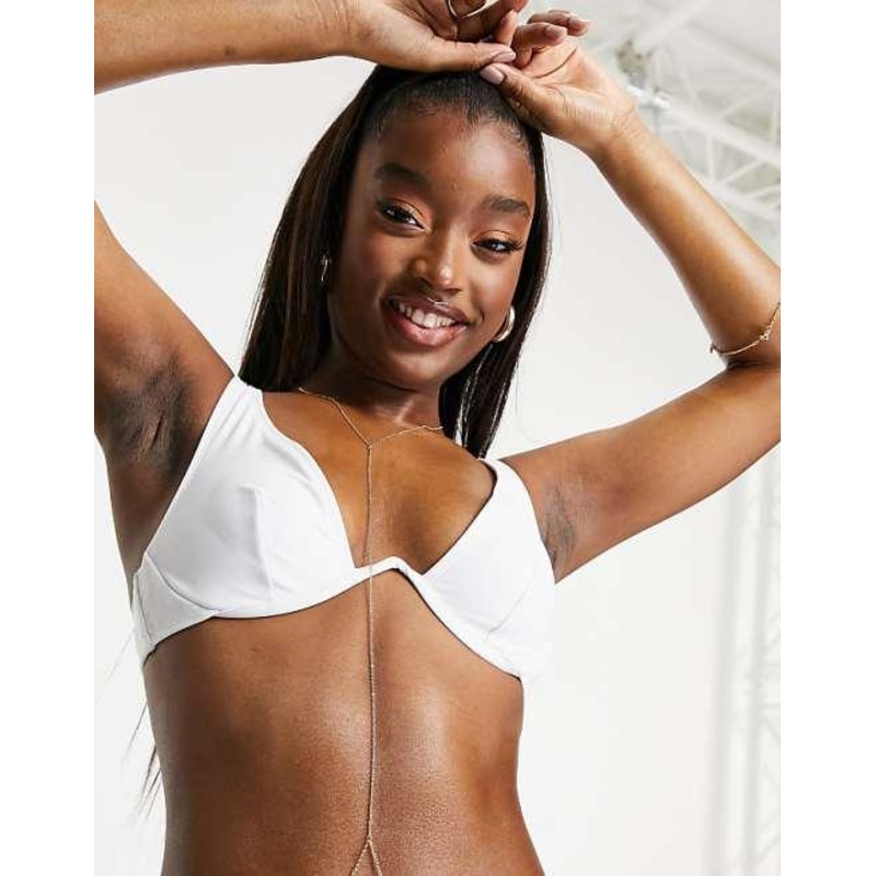 ASOS Design Women’s White Bikini Top ANF2442
