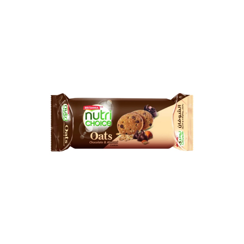 Britannia Nutri Choice Oats Chocolate & Almond Cookies 75g