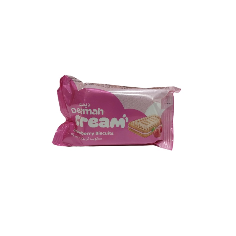 Deemah Cream Strawberry Biscuits 25g