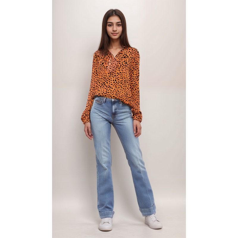 S.Oliver Girl’s Coral Long-Sleeve Printed Blouse SOL486