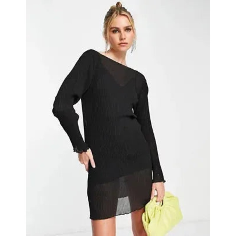Asos Design Women’s Black Dress ANF887