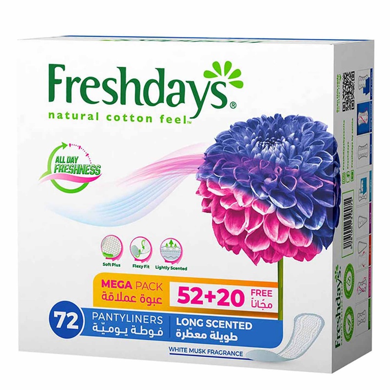 Freshdays Ladies Pads Long Scented Economy 52+20 Pads  | Freshdays  In Lebanon