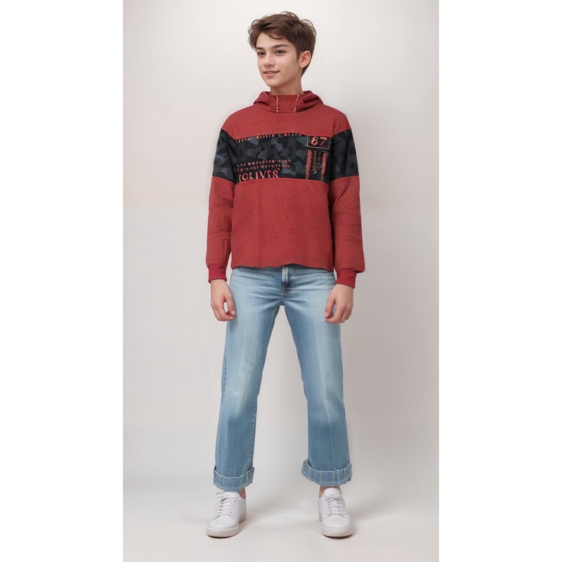 S.Oliver Boy’s Burgundy Hooded Blouse | S.Oliver in Lebanon