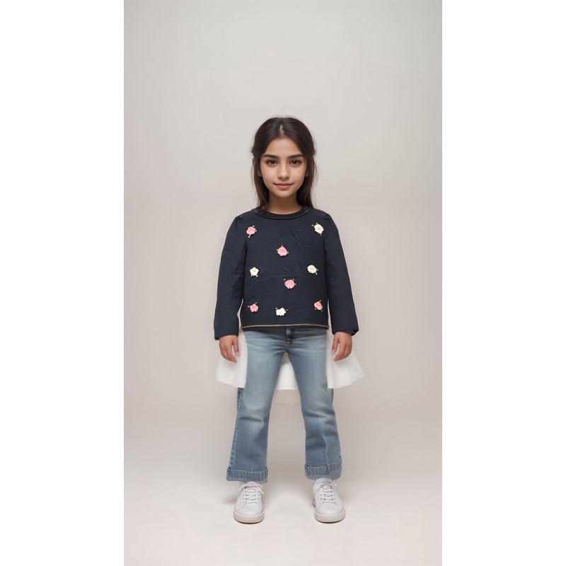 S.Oliver Girl’s Navy Long-Sleeve Blouse SOL485