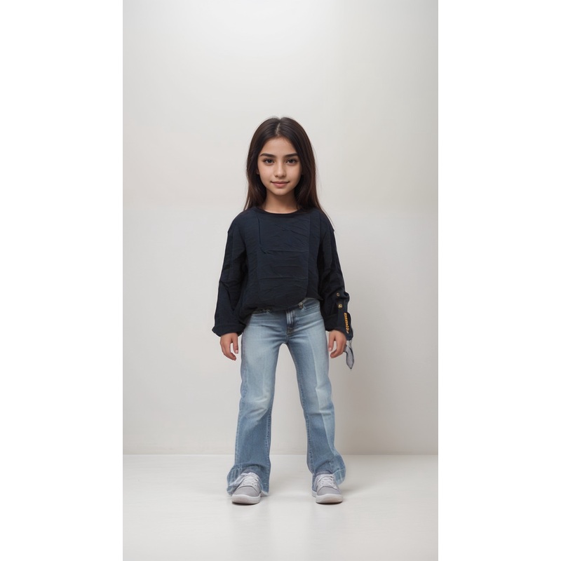 S.Oliver Girl’s Navy Long-Sleeve Cotton Blouse |S.Oliver In Lebanon