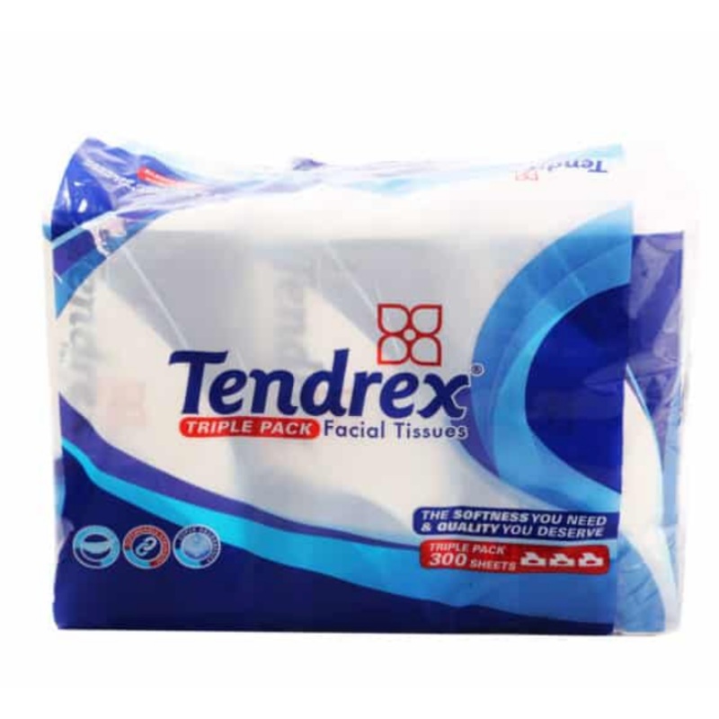 Tendrex Facial Tissues 300 Sheets*3 Packs