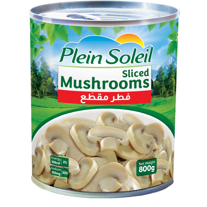 Plein Soleil Sliced Mushrooms 800g | Plein Soleil In Lebanon
