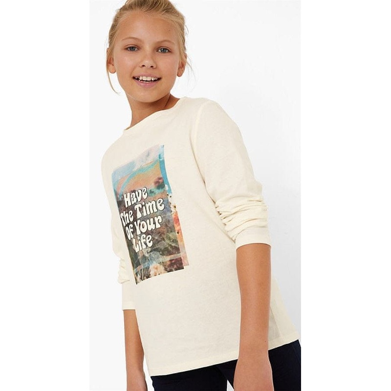 S.Oliver Girl’s White Long-Sleeve Blouse |S.Oliver in Lebanon