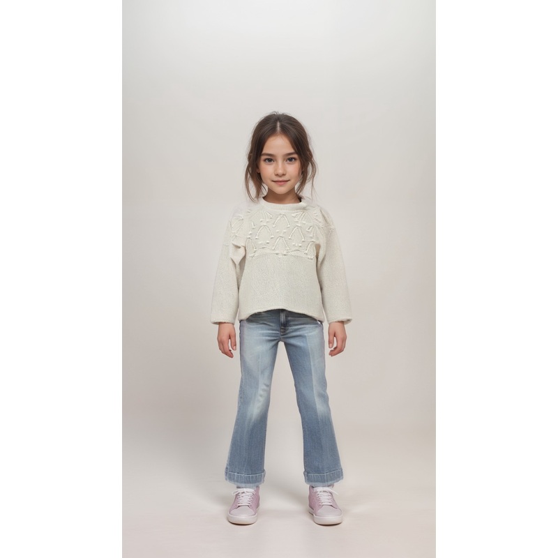 S.Oliver Girl’s White Long-Sleeve Wool Blouse | S.Oliver In Lebanon