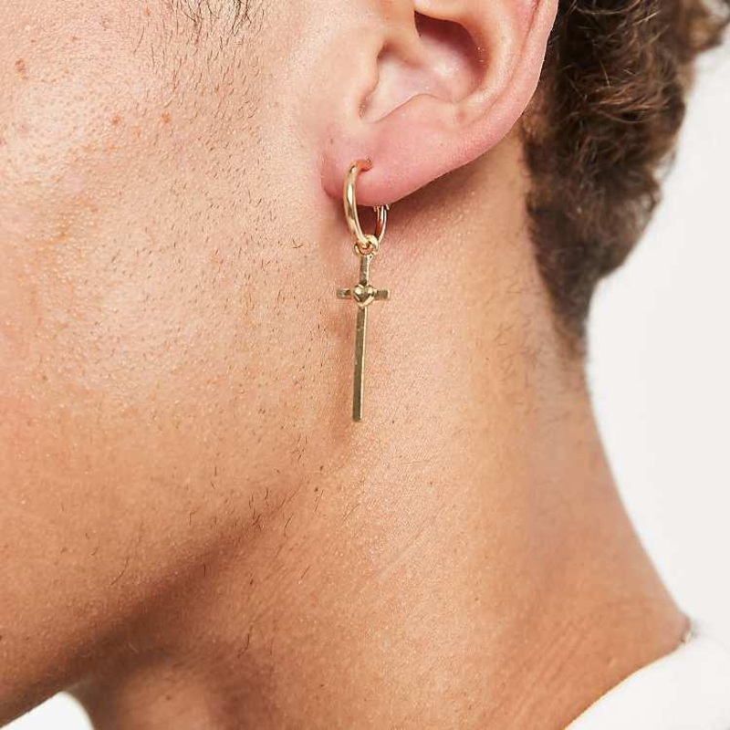 Asos Design Men’s Gold Earrings ANA104