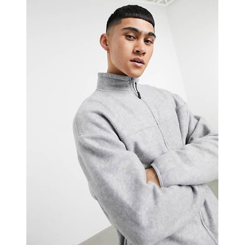 ASOS Design Men’s Grey Fleece Turtle Neck Jacket | ASOS Design In Lebanon