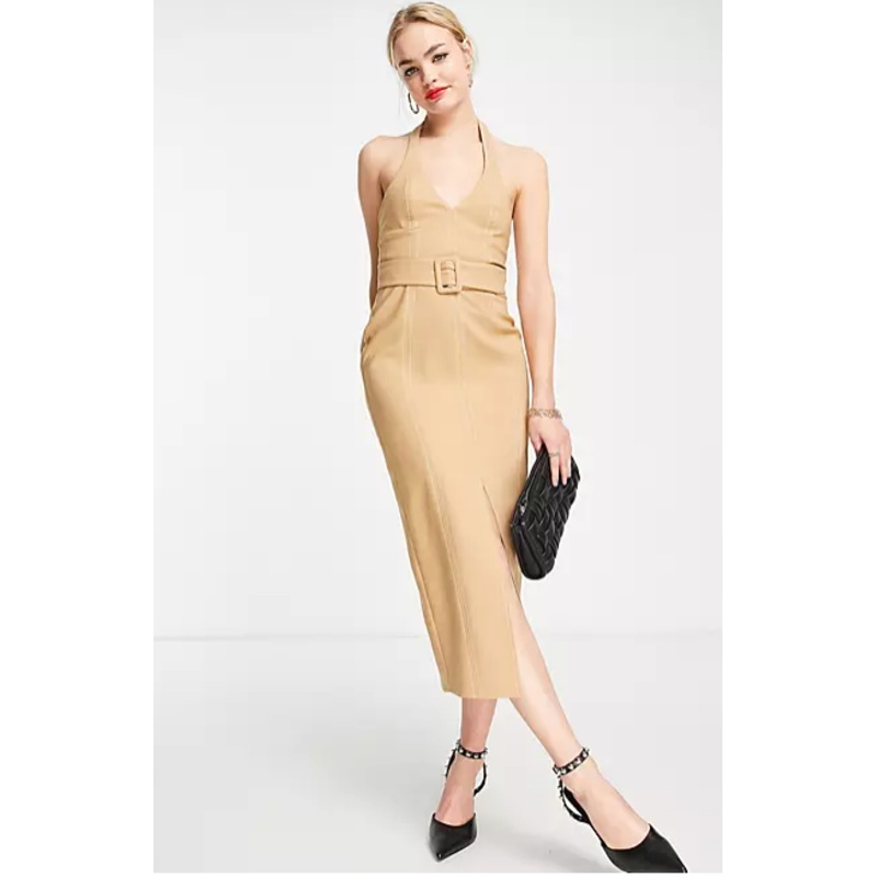 Asos Design Women’s Camel Dress ANF834