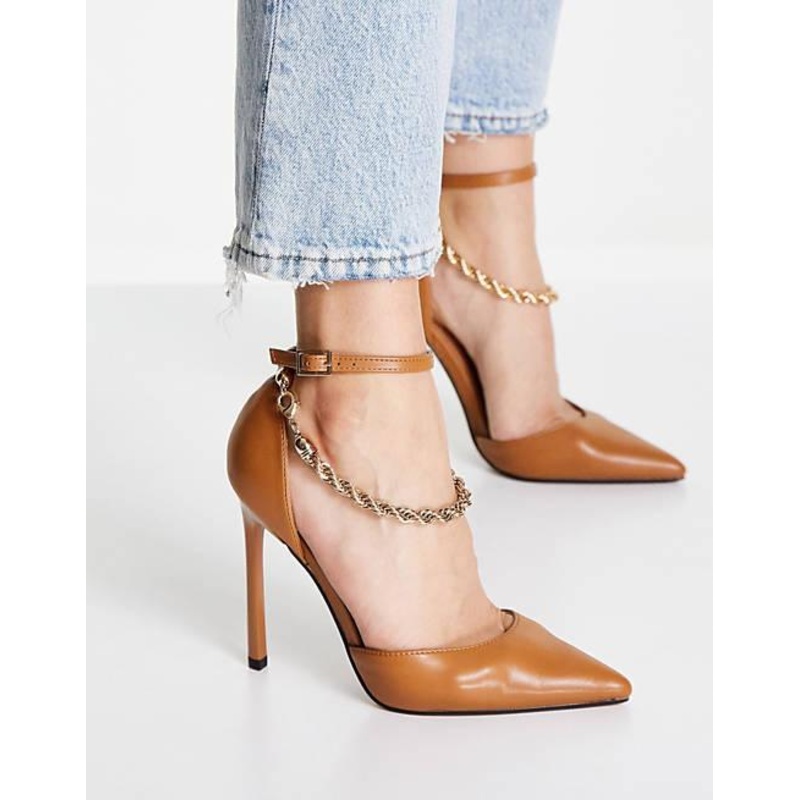 ASOS Design Women’s Camel Gold Tone Chain Heel |ASOS Design In Lebanon