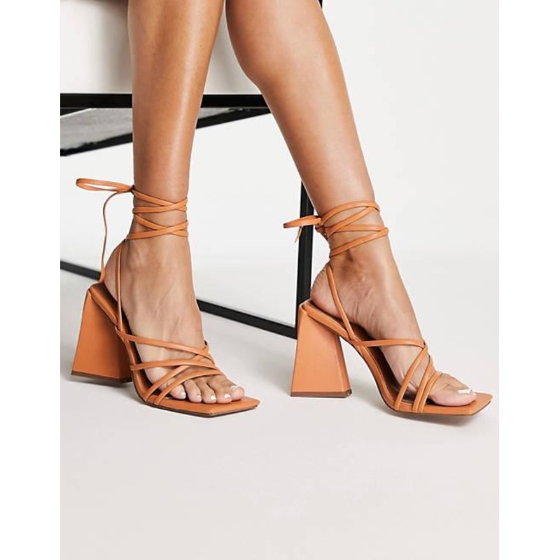 ASOS Design  Women’s Camel Nura Strappy Block Heel |ASOS Design In Lebanon