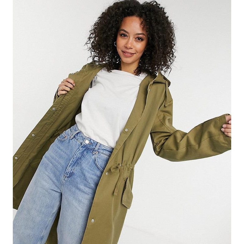 Asos Design Women’s Khaki Coat ANF2237