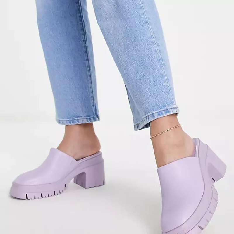 ASOS Design  Women’s Lilac Shake Chunky Mid Heeled Slipper |ASOS Design In Lebanon
