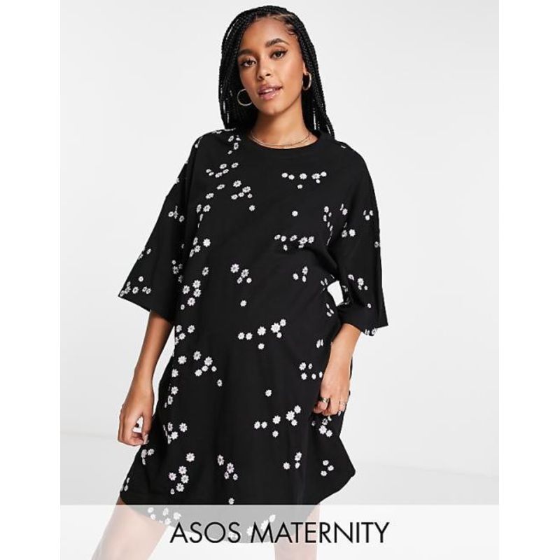 Asos Design Women’s Maternity Black Dress ANF2657