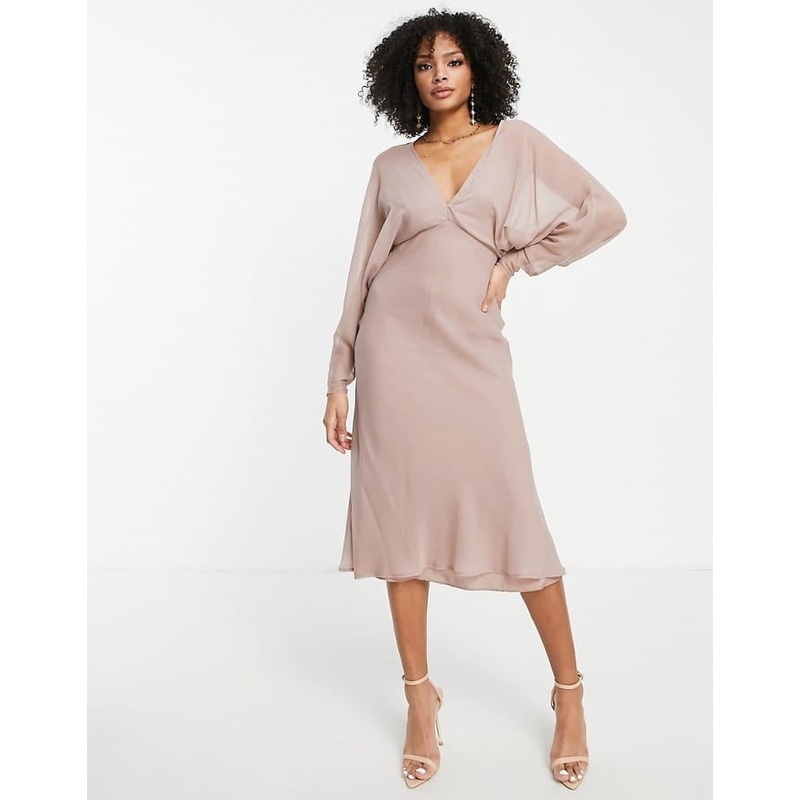 Asos Design Women’s Mauve  Dress ANF808