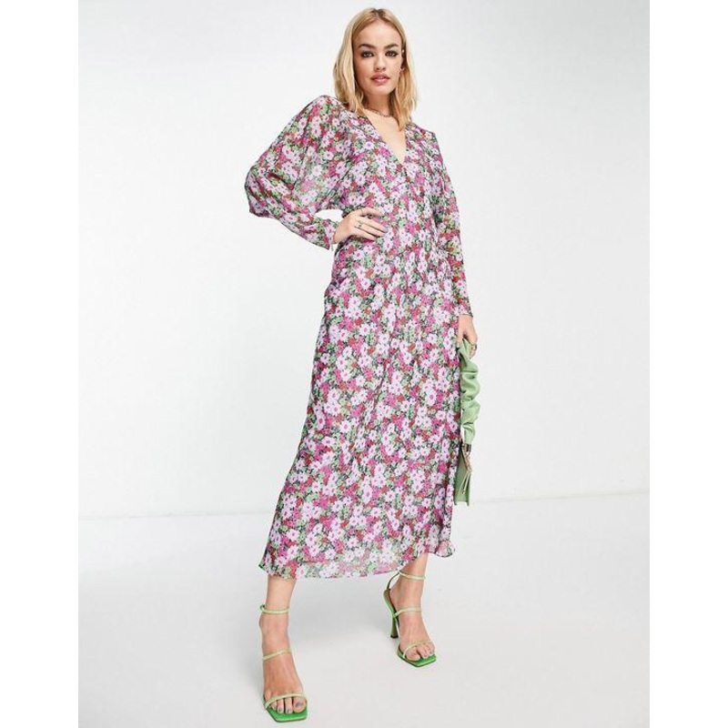 Asos Design Women’s Multicolor Batwing Midi Dress ANF3050