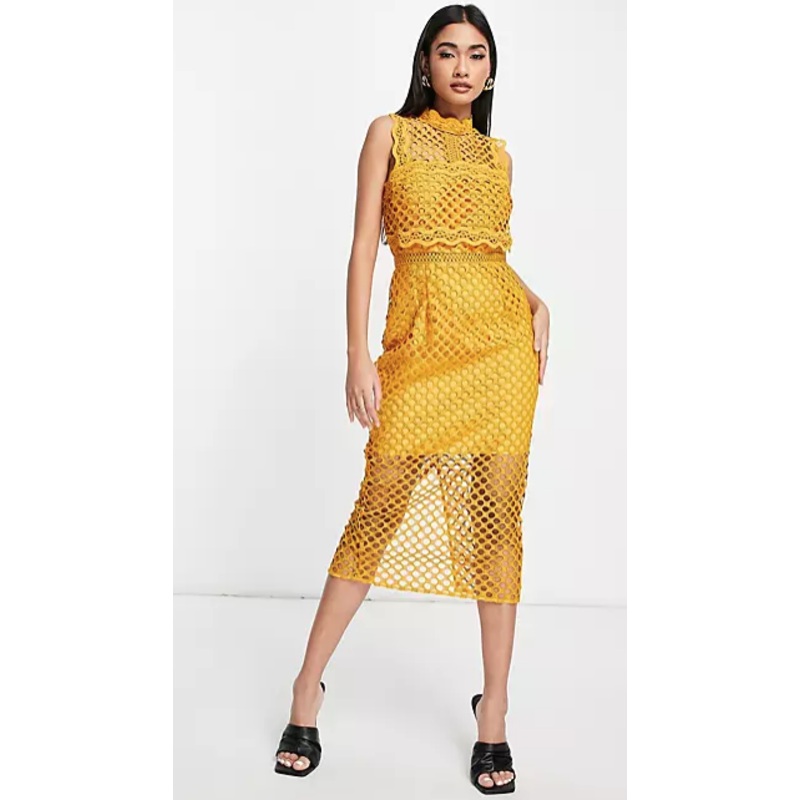 Asos Design Women’s Mustard Dress ANF807