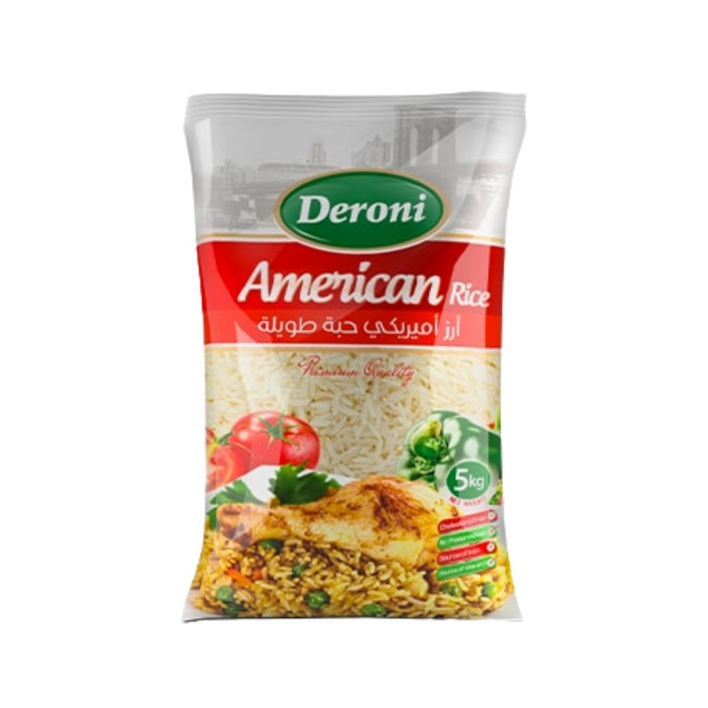 Deroni American Rice 5kg | Deroni In Lebanon