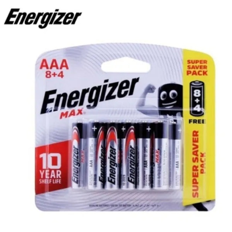 Energizer AAA Max Alkaline Battery Pack of 8 + 4 Free  | Energizer In Lebanon