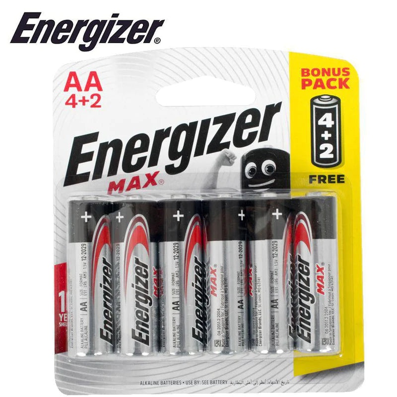 Energizer Max AA Batteries- 6 Pack (4+2 Free) | Energizer In Lebanon