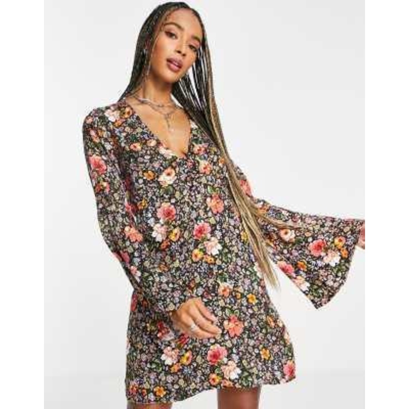TopShop Women’s Multicolor Floral Dress ANF2659
