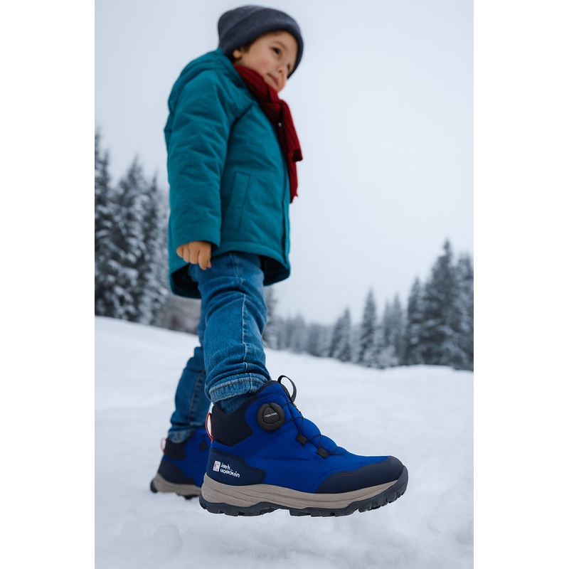 Jack Wolfskin Boy’s Blue Cyrox Texapore Dial Mid K Sneakers |Jack Wolfskin in Lebanon