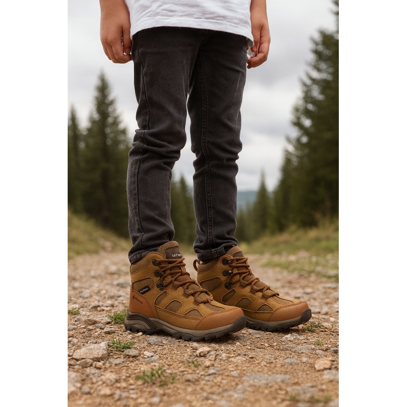 Jack Wolfskin Boy’s Brown Trail Hiker Texapore Mid K Sneakers |Jack Wolfskin in Lebanon