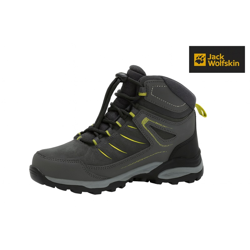 Jack Wolfskin Boy’s Grey Cross Trail Texapore Mid K Sneakers |Jack Wolfskin in Lebanon