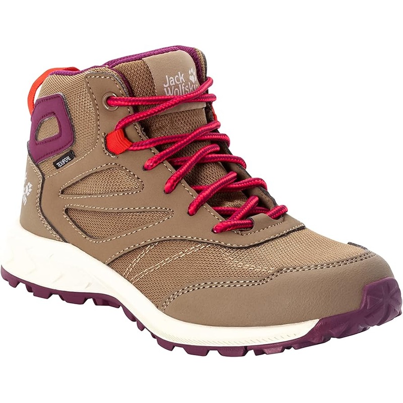 Jack Wolfskin Girl’s Brown Woodland Texapore Mid K Sneakers |Jack Wolfskin in Lebanon