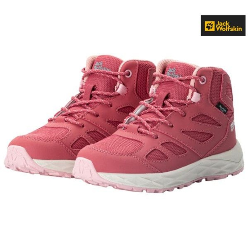 Jack Wolfskin Girl’s Pink Woodland 2 Texapore Mid K Sneakers |Jack Wolfskin in Lebanon