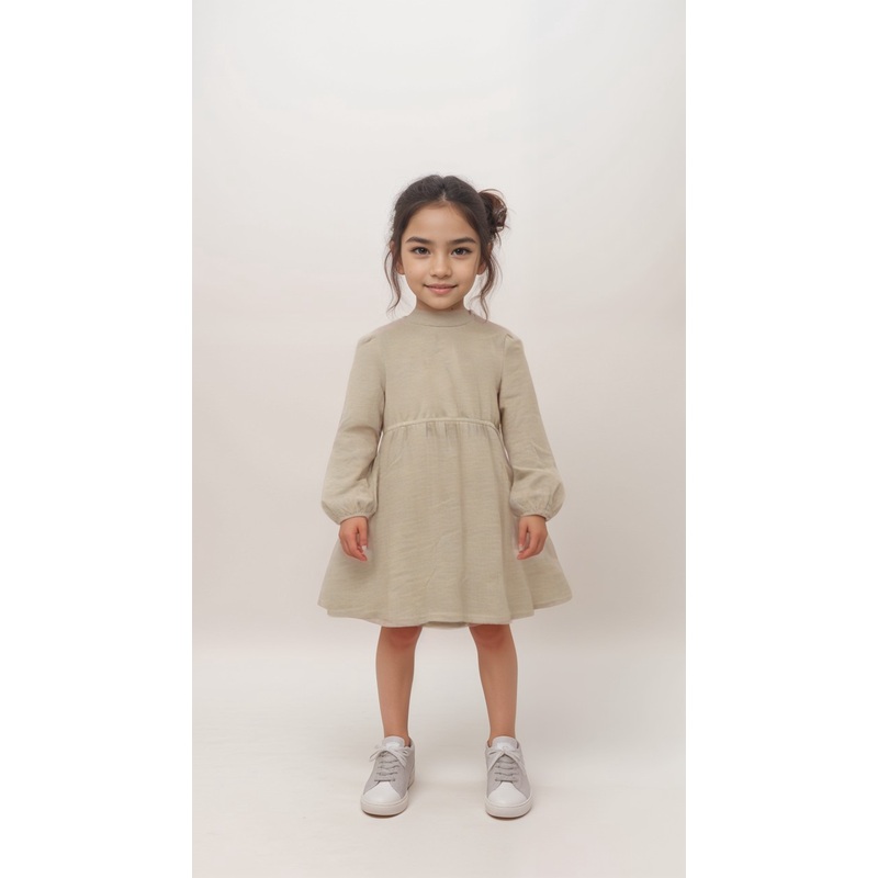 Terranova Girl’s Beige Long-Sleeve Dress |Terranova  in Lebanon