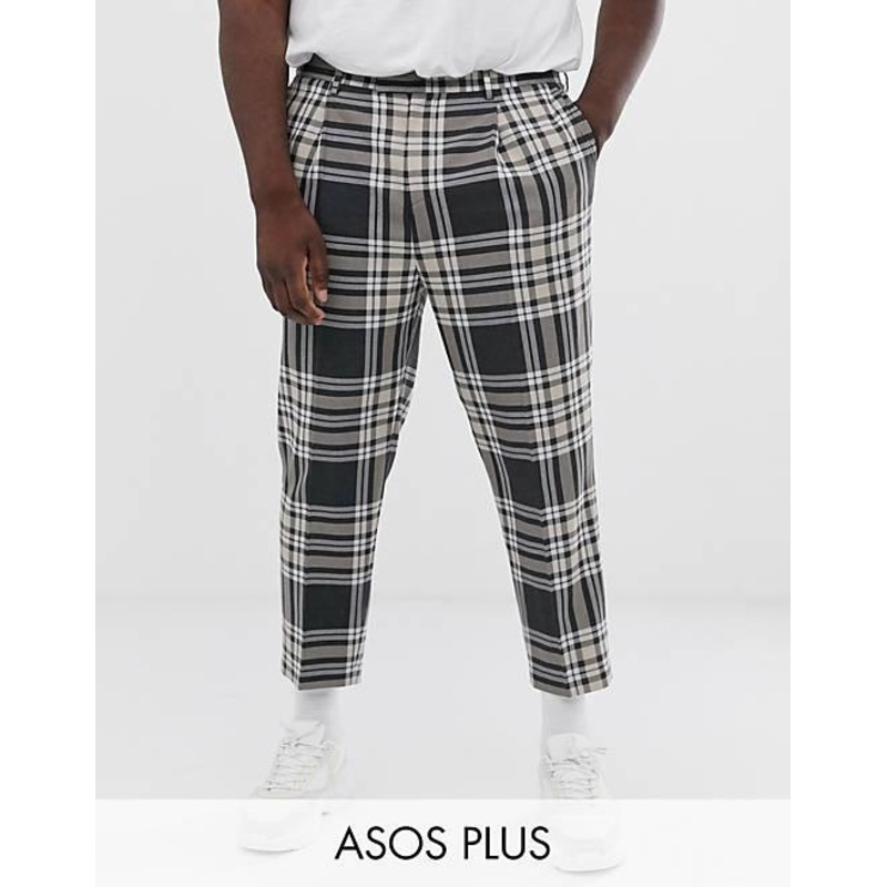 ASOS Design Men’s Gray Checkered Trousers | ASOS Design In Lebanon