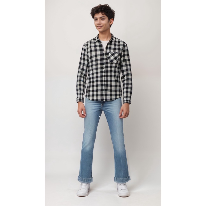 Terranova Boy’s Black & White Crow Bar Shirts| Terranova in Lebanon