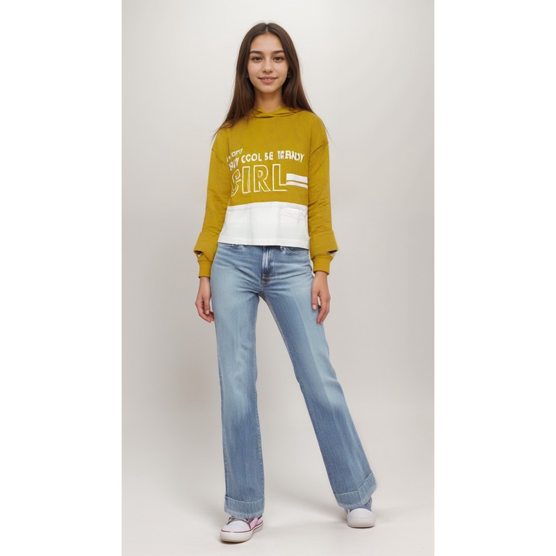 Terranova Girl’s Mustard Hoooded Blouse | Terranova In Lebanon