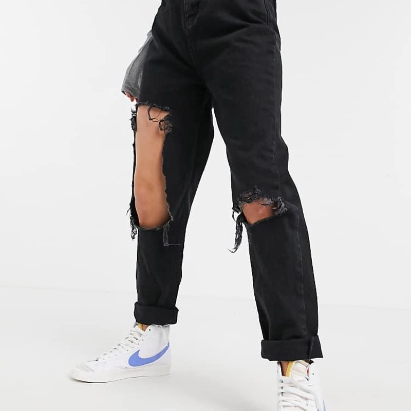 Asos Design Women’s Black Petite Original Mom Jeans ANF2393