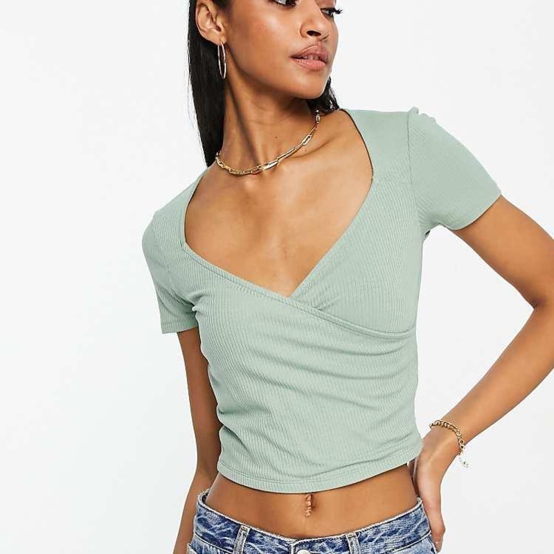 Asos Design Women’s Green Blouse ANF3153