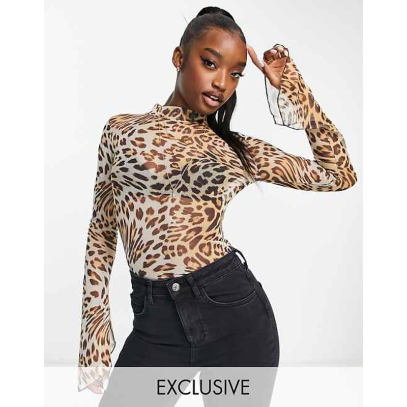 ASYOU Women’s leopard Blouse ANF3444