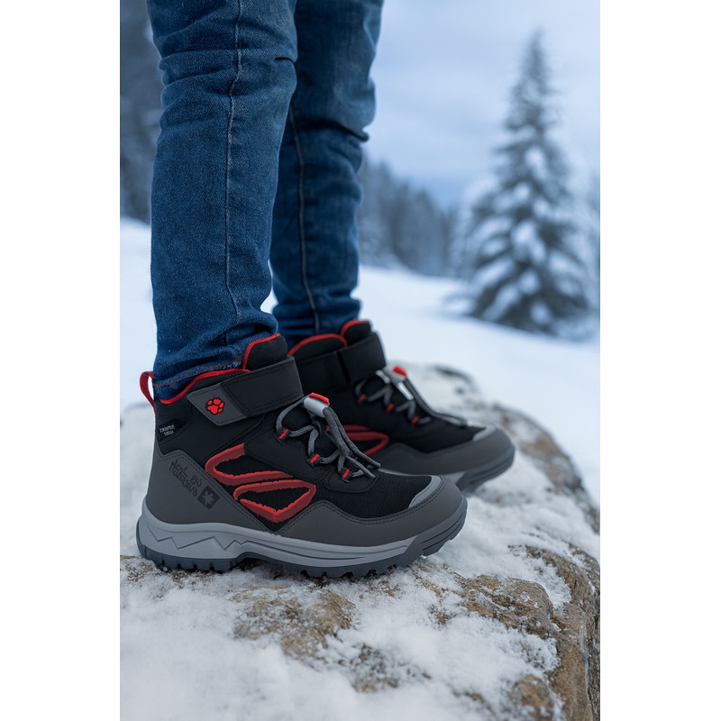 Jack Wolfskin Boy’s Black Sunset Hike Texapore Mid K Boots |Jack Wolfskin in Lebanon