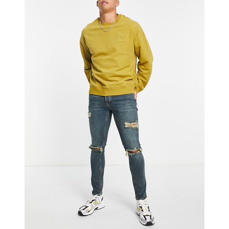 Topman Men’s Green Jeans ANF3293