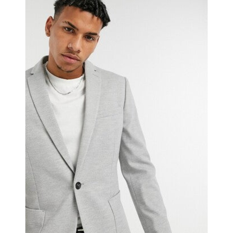 Topman Men’s Grey Skinny Blazer ANF3138