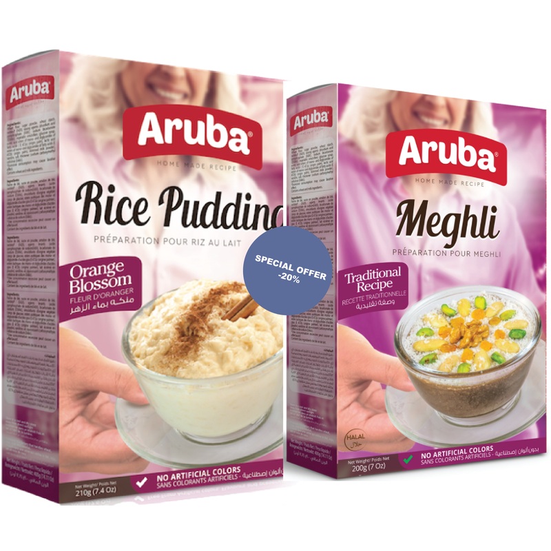 Aruba Meghli 200g 1Pack + Rice Pudding 210g 1 Pack| Aruba In Lebanon