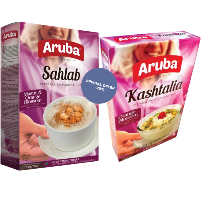 Aruba Sahlab 200g 1Pack + Kashtalia 200g 1 Pack| Aruba In Lebanon