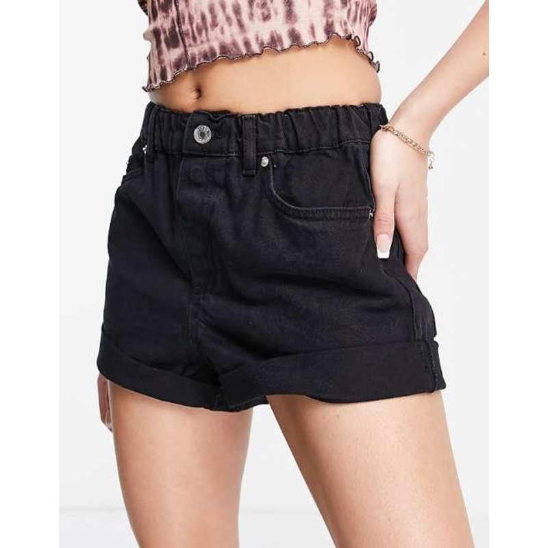 Asos Design Women’s Black Mom Shorts ANF2347