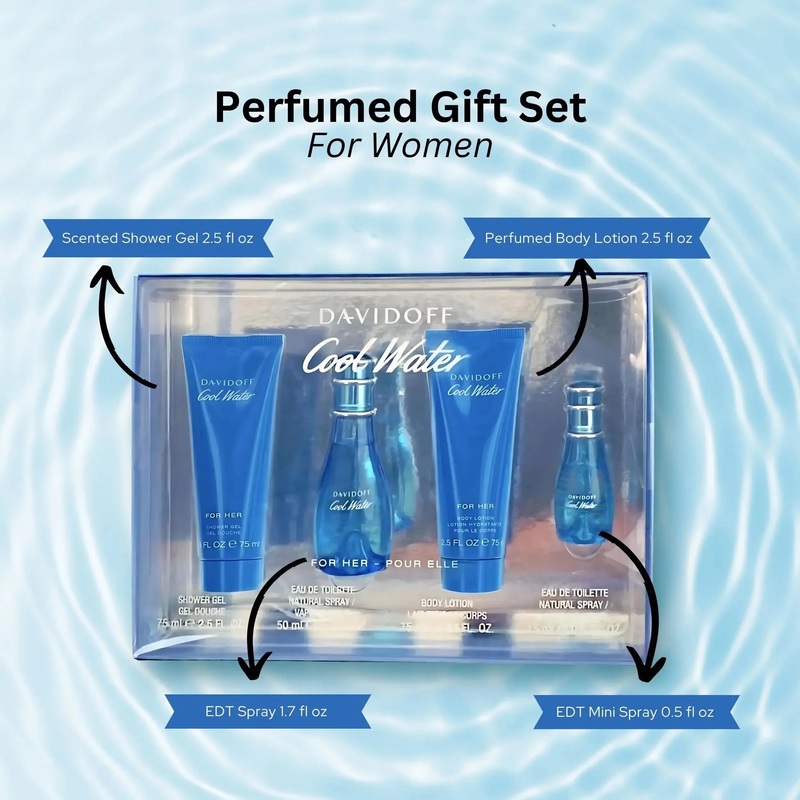Davidoff Cool Water Gift Set For Women | Davidoff Cool Water In Lebanon