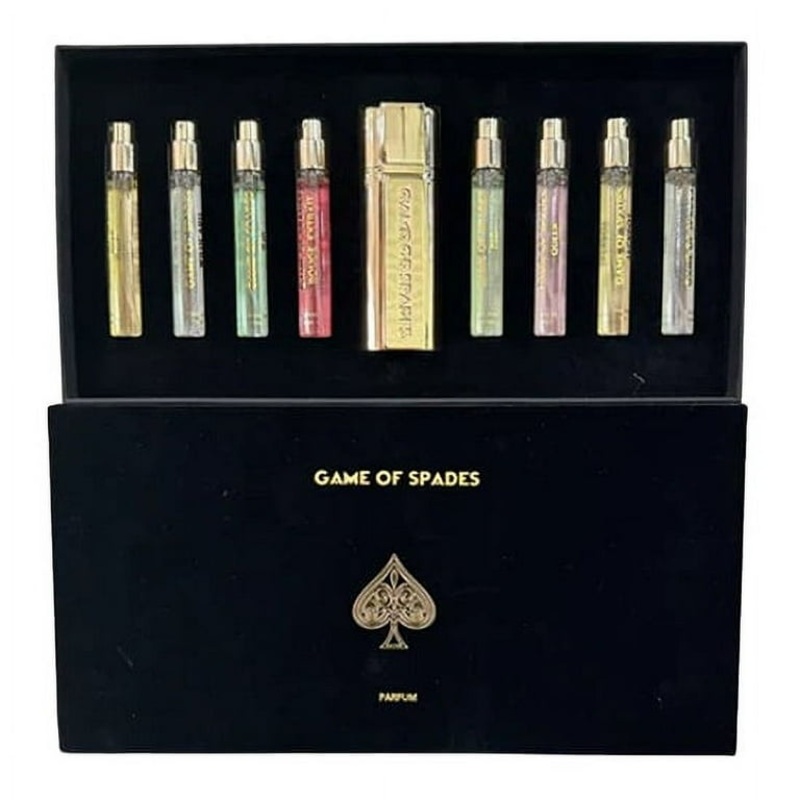 Game Of Spades Black Unisex Perfume 9pcs Gift Set|Game Of Spades In Lebanon